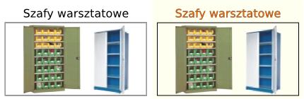 szafy warsztatowe, szafy na pojemniki, szafy z  półkami